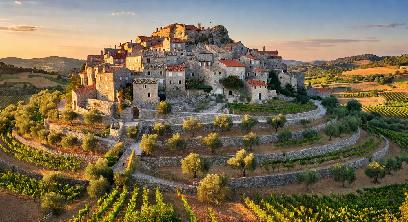 Village perché médiéval en Istrie