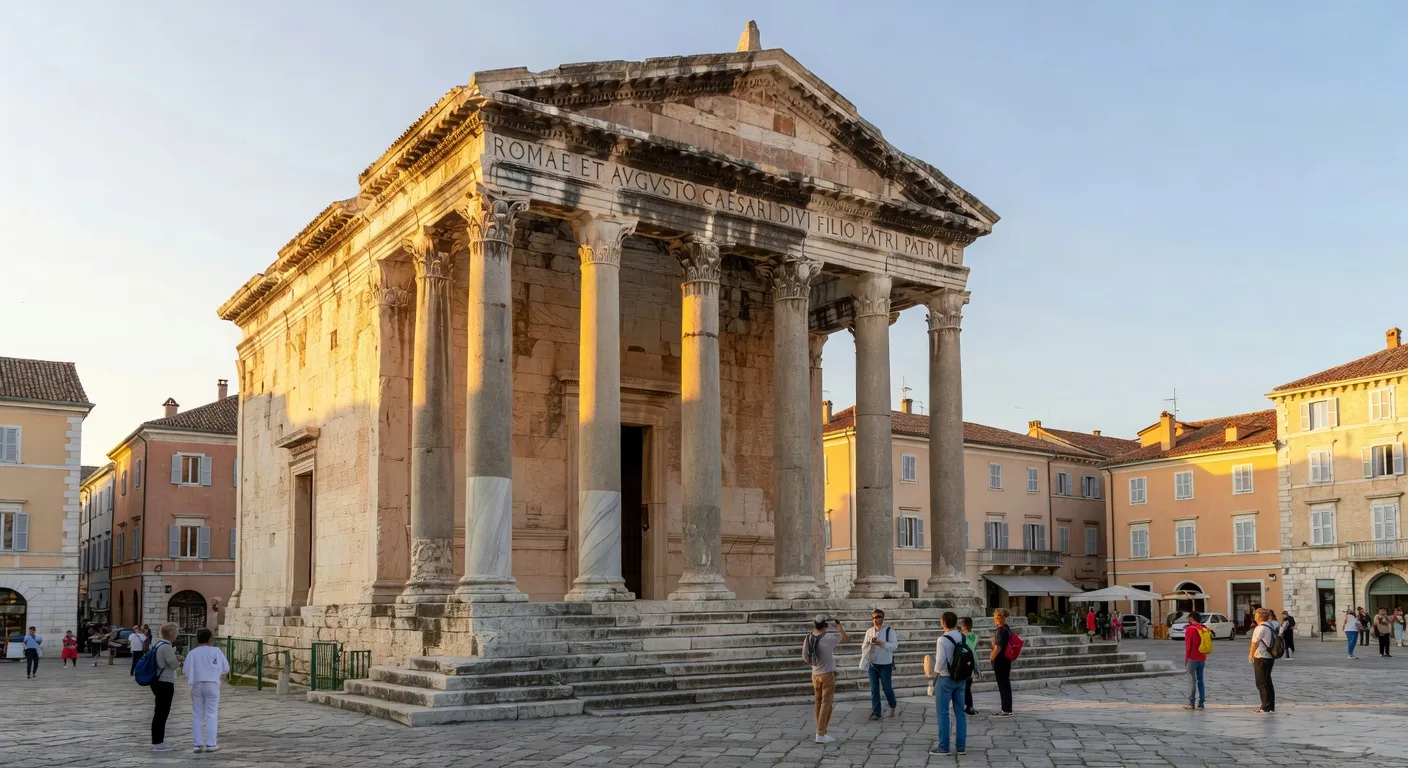 Temple d'Auguste à Pula en Croatie