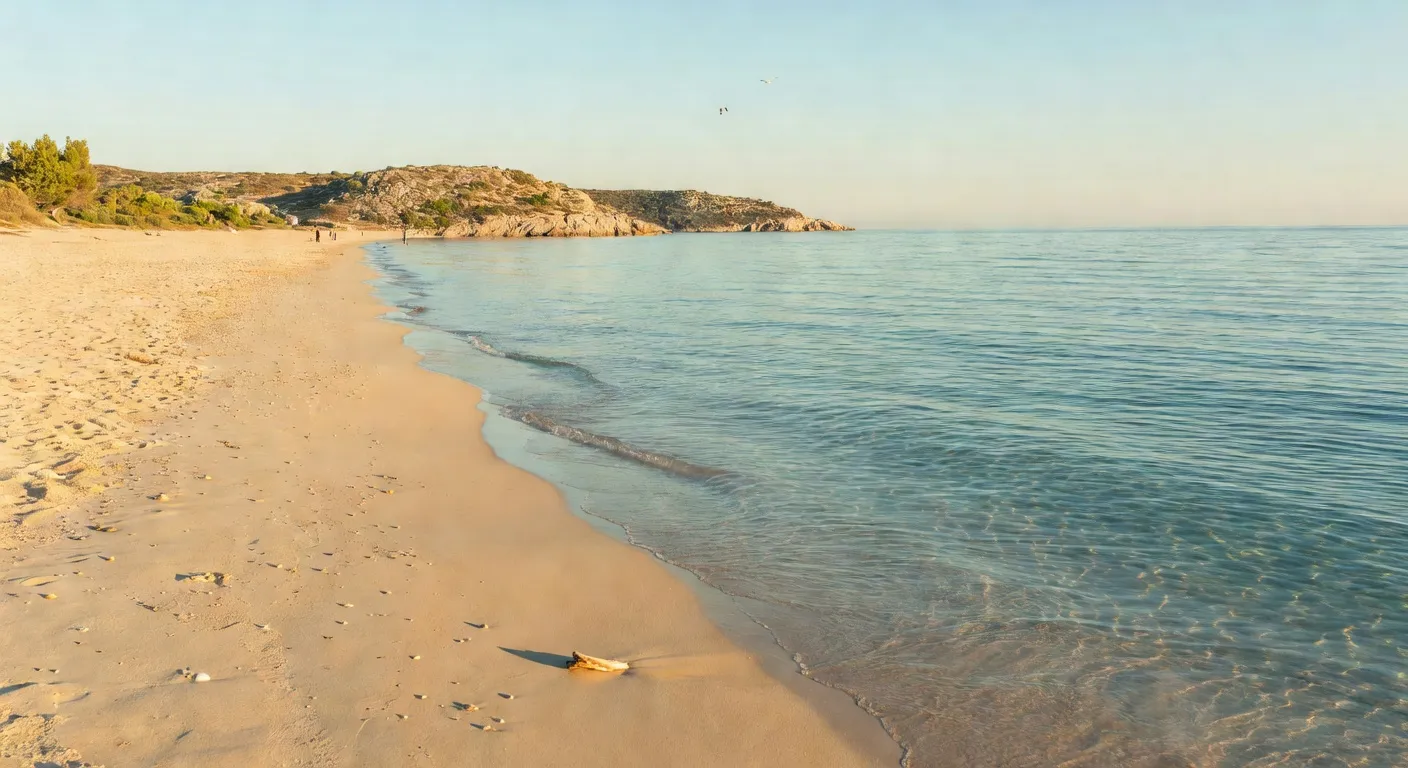 Plage croate tranquille en septembre