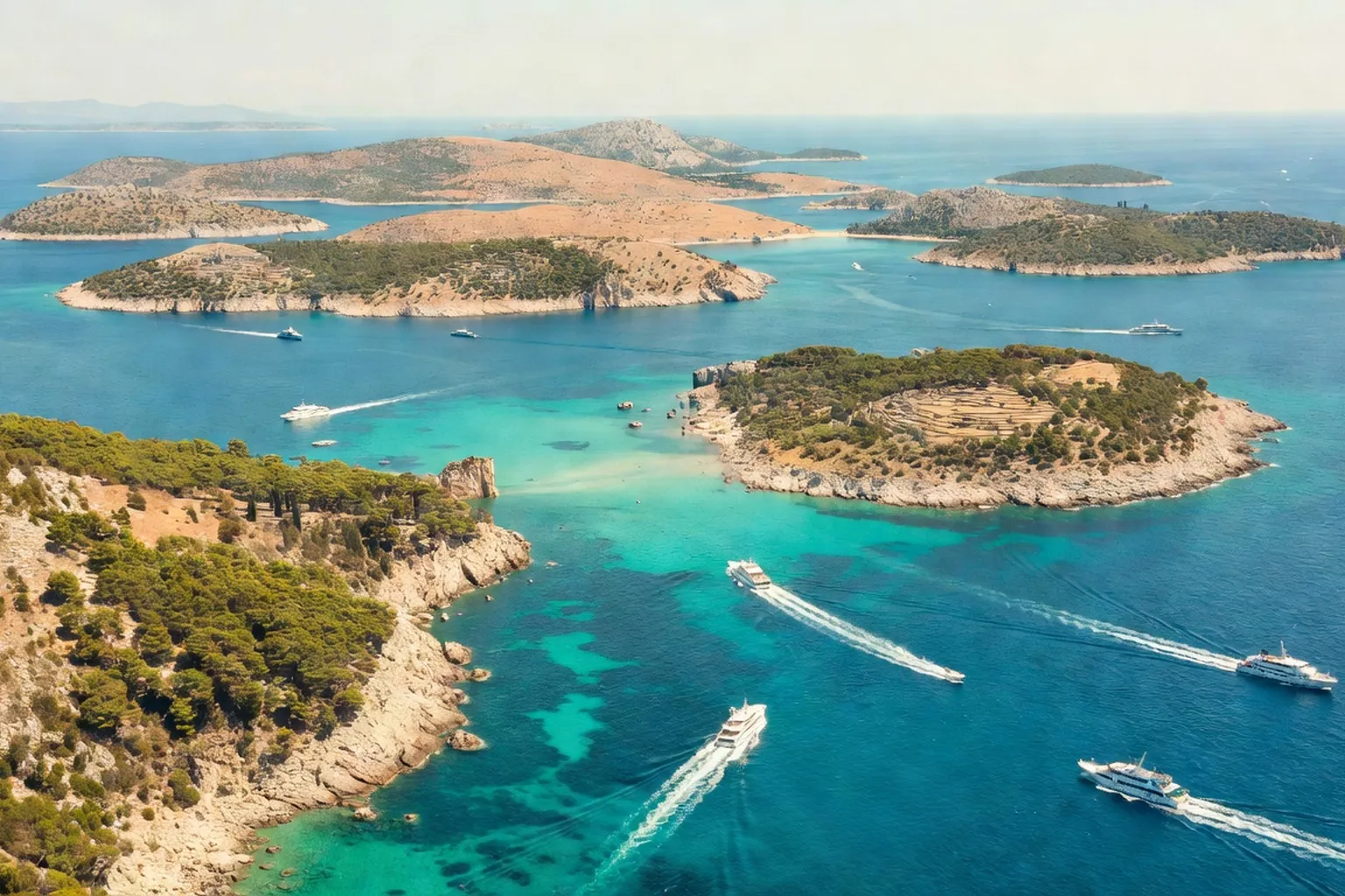 Cote dalmate vue aerienne