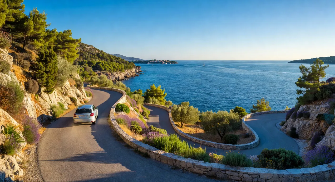 Route côtière le long de l'Adriatique croate